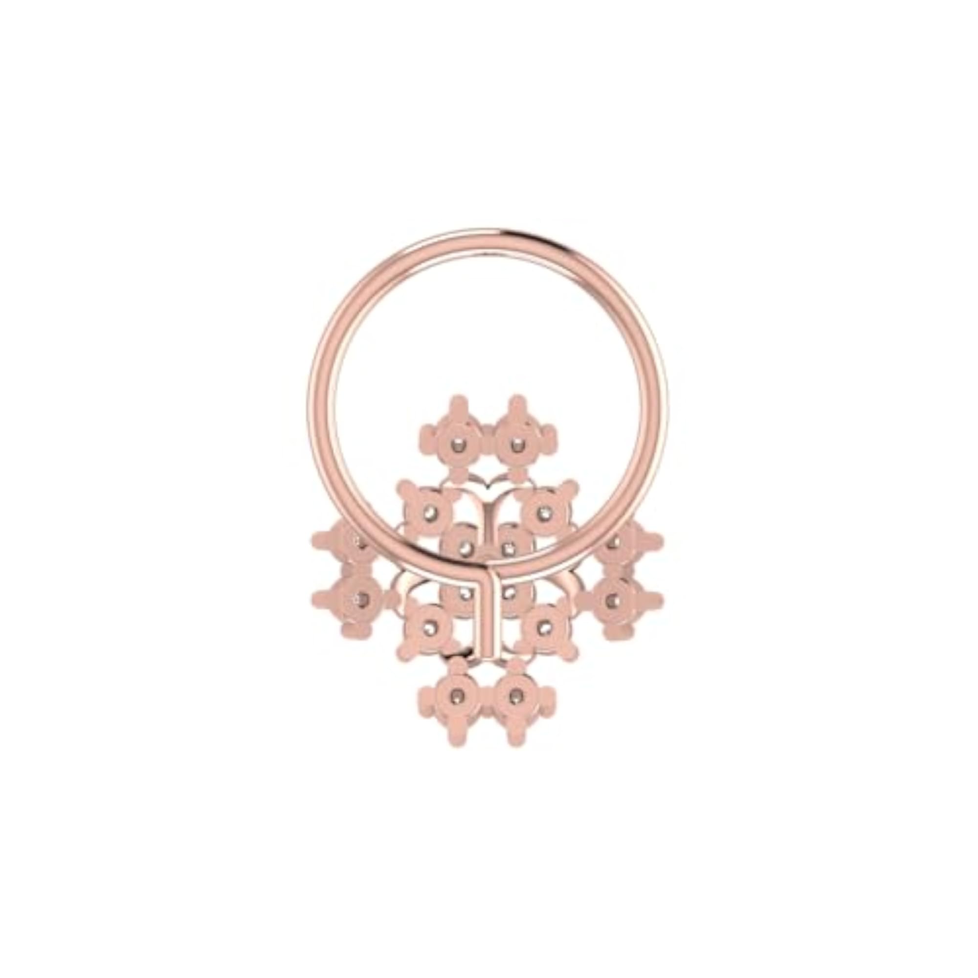 Women's 9K BIS Hallmarked Rose Gold Stud Nosering